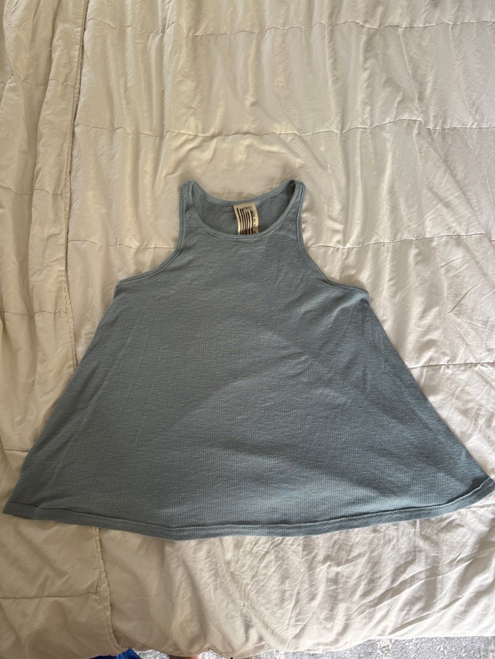 Free people Light Blue Women's Ribbed flowy Tank Top